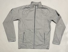 Under Armour Mens Storm Run Jacket Windbreaker 1253577 Gray Size Medium Zip