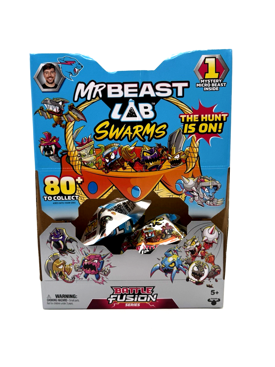 Display Box w/ 4 Mr. Beast Lab Swarms Battle Fusion Mystery Blind