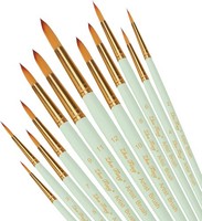Pinsel Teiliges Set,Nylon Pinsel, Nylonhaar KüNstler Acrylpinsel FüR Acryl A