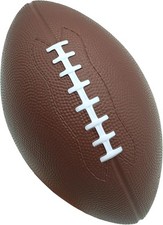 Brown Foam Football for Kids - 9 inch Football, Soft Brown, White