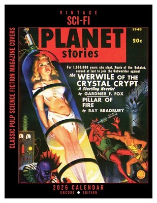 Asgard Press 2026 Vintage Sci-Fi Encore Wall Calendar, 9''x12''