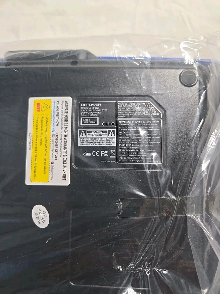 DVD Player 9 1/2" Swivel Screen Blue. 6 HR. Battery PLUG Into Auto Or Walloutlet - Image 4 of 4