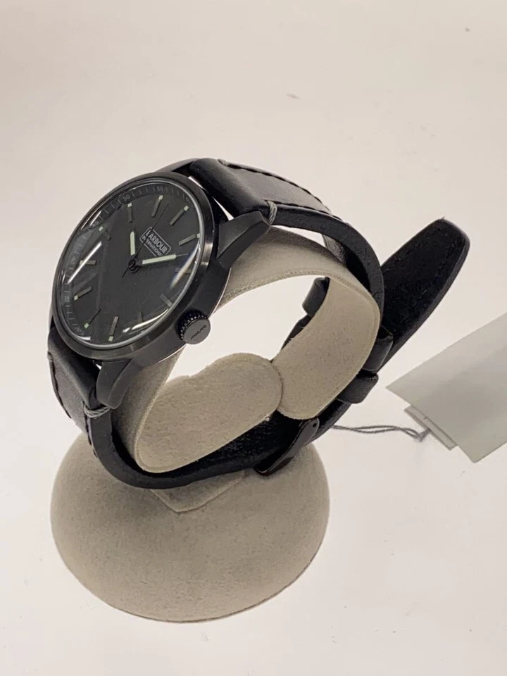 Reloj Barbour Jarrow BB026GNBK Cuarzo Analógico Cuero Negro Excelente JAPÓN Foto 2 de 4