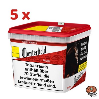 Chesterfield Red Volumentabak / Zigarettentabak Giga Box 5x 230g