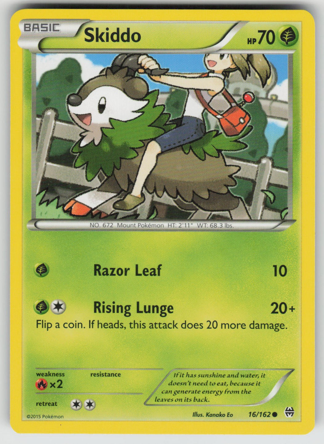 Skiddo 16/162 Common BREAKthrough Pokemon Near Mint