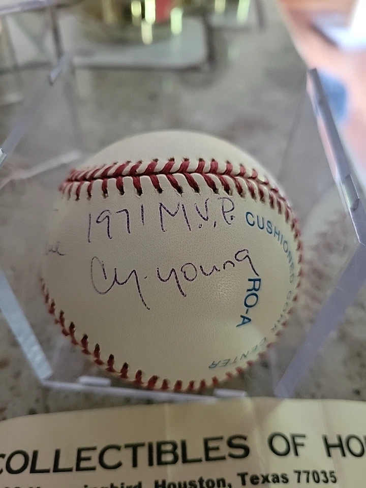 VIDA AZUL FIRMADO LIGA AMERICANA BÉISBOL CON CERTIFICADO DE AUTENTICIDAD FADED HOF Foto 2 de 3