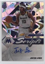 2022-23 Panini Chronicles Draft Picks Cracked Ice /22 Justin Lewis Auto 0nr3