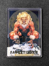 2024 ‘92 Marvel Masterpieces Platinum PLEXI Sabretooth #78 Thick Card