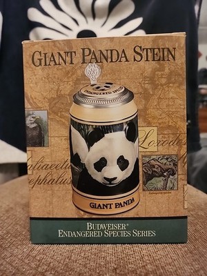 Budweiser Endangered Species Giant Panda Stein 1992 With Box #63118 