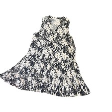 Nine West Button Front tiered Drop Waist MIni Dress Size Large