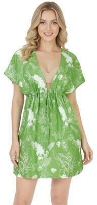 HAPPY BAY Women's Swimwear Bikini Dress Beachwear Cover Up M-L Pear, Floral