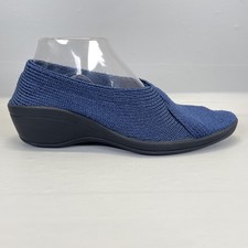 Arcopedico Shoes Womens Size 39 Blue Knit Slip-On Comfort Lightweight Wedge