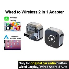 2in1 USB Wireless CarPlay Dongle Wireless Android Auto Adapter AI Smart Box NEW
