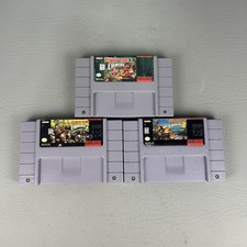 Donkey Kong Country 1 2 3 SNES Super Nintendo Video Game Lot Tested Working
