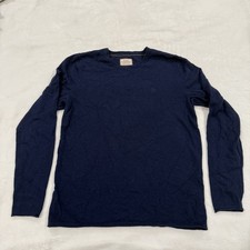 Fat Face Brand Sweater Mens Size Medium Blue Long Sleeves Cotton Cashmere