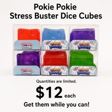 Pookie-Pookie Multicolor Squeeze Ball Stress Buster Dice Cubes Stress Reliever