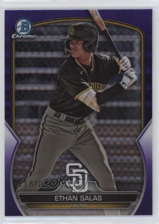 2023 Bowman Draft Chrome Purple Refractor 116/250 Ethan Salas #BDC-1 0q0m