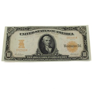 1907 $10 Gold Certificate Large Note United States Currency No Reserve #C828 4