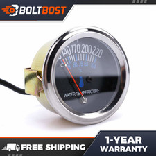 Black 2 52mm Mechanical Metal Pointer Water Temp Temperature Gauge Sensor 