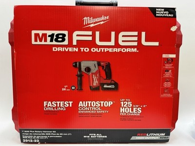 Milwaukee 2912-22 M18 FUEL 3 Mode Brushless 1 Inch SDS Plus Rotary Hammer Kit