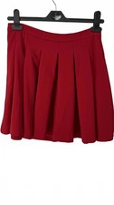 SHEIN Red Pleated Skirt - Size M