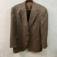 Ermenegildo Zegna Soft Mens 46R Green Silk 3/2 Button Plaid Sport Coat Jacket