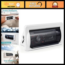 Water-Resistant Marine Stereo Cover - Heavy-Duty Boat Radio Protector, Flip-Up D