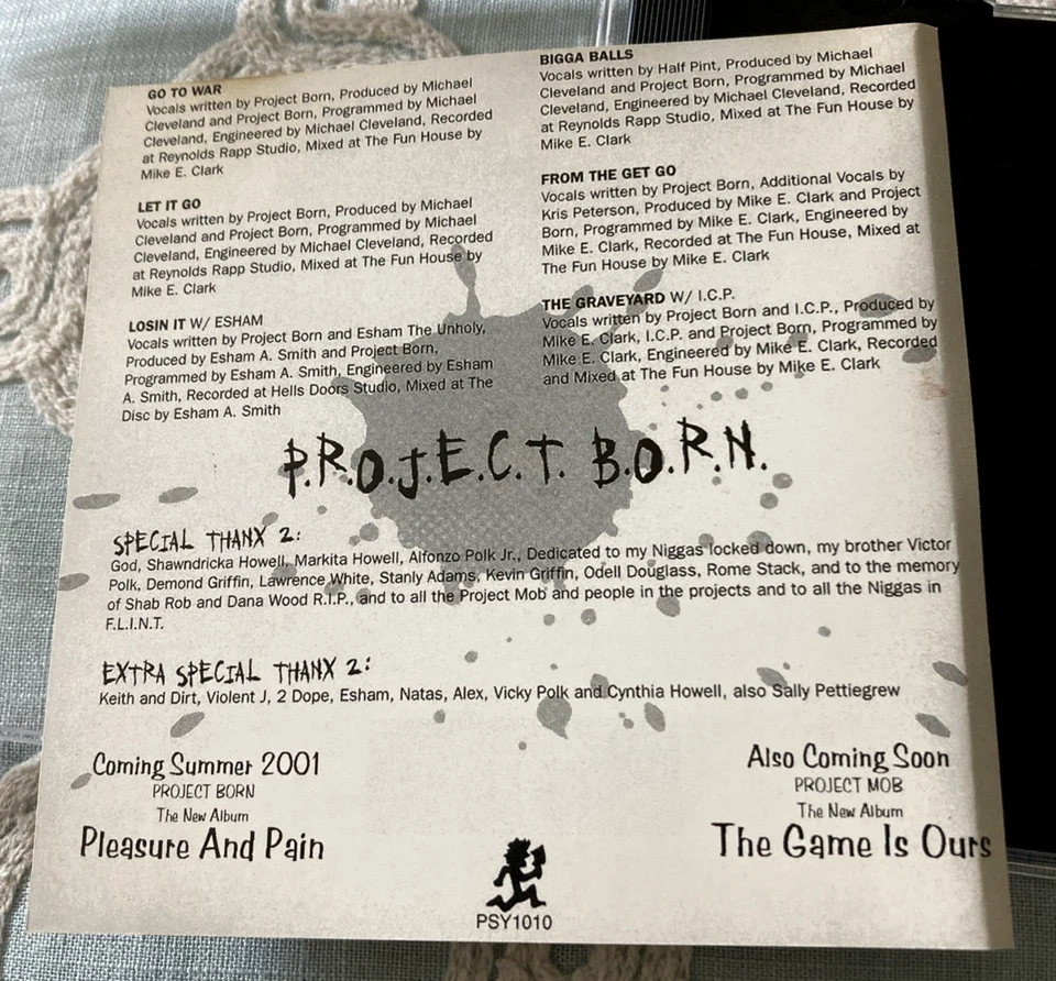 PROJECT BORN - Born Dead E.P. CD 1995 Psychopathic Records RARE F/ ICP Esham Rap Foto 4 de 4