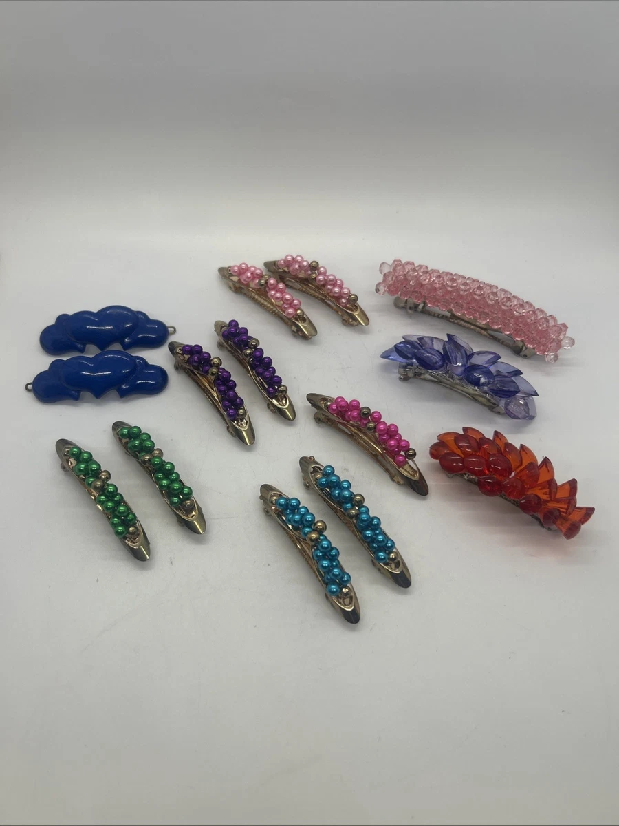 vintage plastic hair clips products for sale | eBay