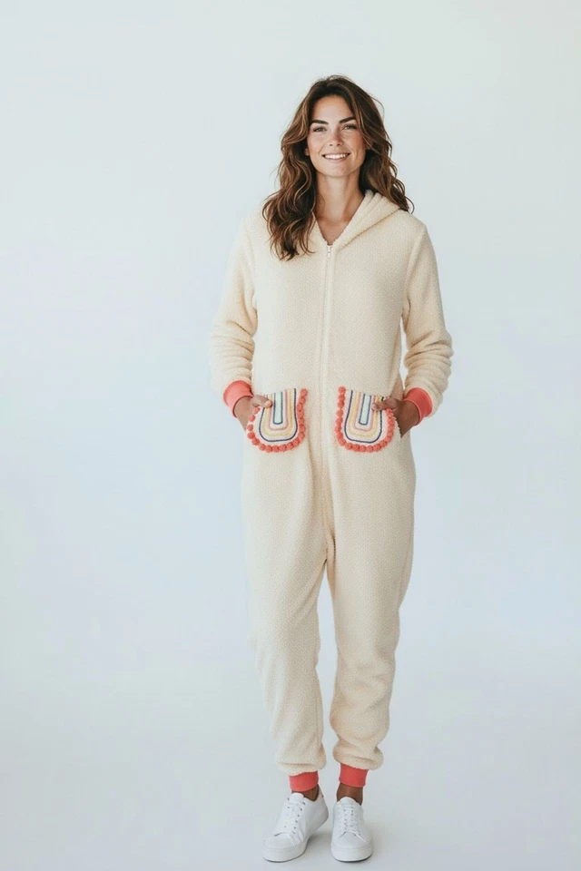 Pijama Adulto Llama Halloween Una Pieza Beige Talla S Vellón Una Pieza Cozycore Foto 2 de 4
