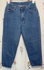Lee Original Blue Jeans High Waisted Tapered Leg Women s Size 8 No Tags Vtg 90s