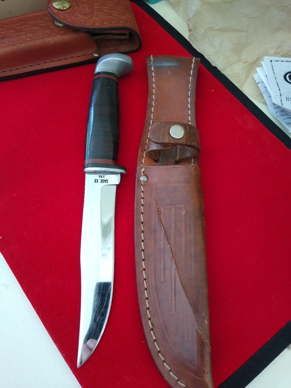 Case-xx knife model USA SAB 365 HUNTING fixed blade with SHEATH Sharpen Full bld