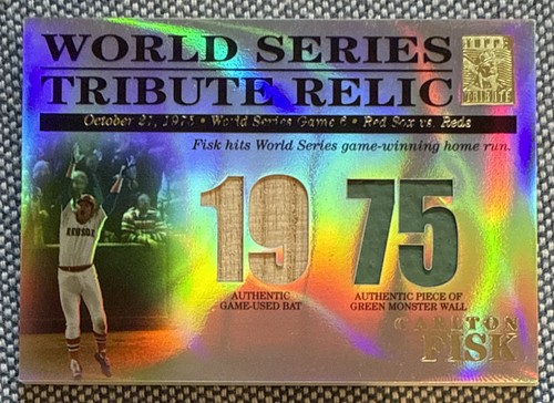 Carlton FISK🔥2003 Topps Tribute GOLD World Series Dual Relic AUTO 2/25 + 2 G/U - Bild 3 von 6