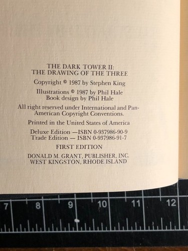 Stephen King THE DARK TOWER II: THE DRAWING OF THE THREE 1st/1st HC - Photo 4/4