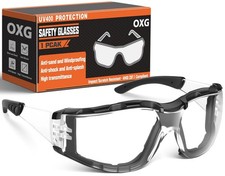 Anti Fog Safety Glasses with Foam Gasket, ANSI Z87.1 Protective Eyewear UV Pr...