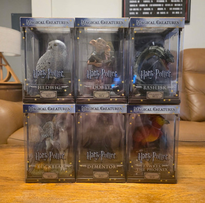 Harry Potter Magical Creatures Figurine Set of 6: No. 1, 2, 3, 6, 7, and 8