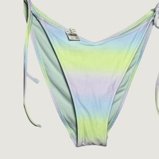Aerie Pastel Ombre Side Tie Cheekiest Bikini Swim Bottom Womens Large Y2K NWT