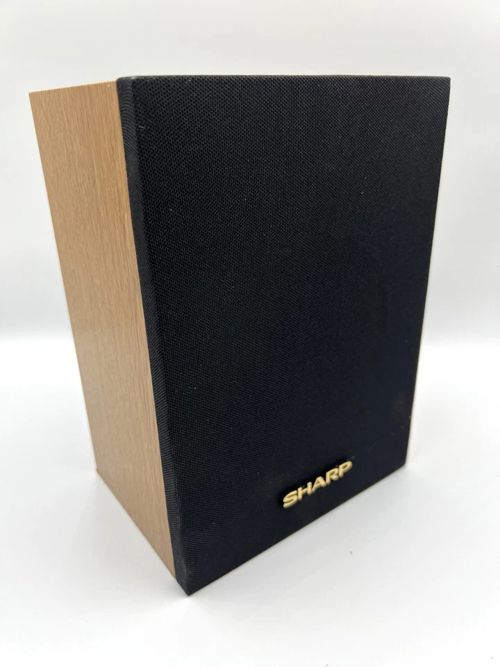 Par de altavoces de estantería Sharp CP-S96P de colección: 30 W, grano de madera, hechos en Taiwán Foto 2 de 4