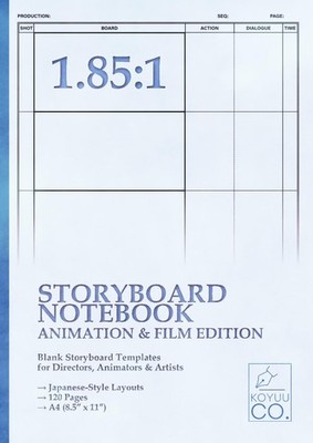 Storyboard Notebook 1.85:1   Animation & Film Edition: Blank Storyboard Templat_