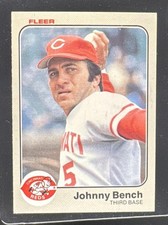 1983 FLEER #584 JOHNNY BENCH REDS