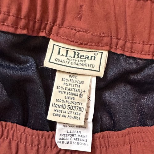 LL Bean Vacationland Stretch Swim Trunks 8" Inseam Dark Russet Sz XL EUC 503780 - Picture 6 of 13