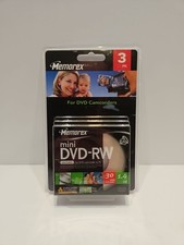 Memorex Mini DVD-RW 3 Pack 1.4GB 30 min Single Sided New In Package