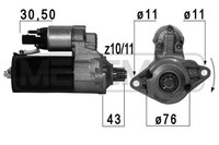 ERA 220698A Starter, Anlasser FüR VW Caddy III Kasten/GroßRaumlimousine (2KA, 2K