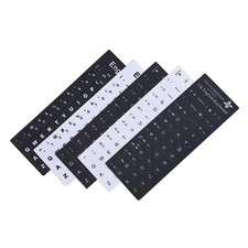 English Keyboard Replacement Stickers White on Black Any PC Computer Laptop, A2