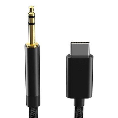 1m USB C to AUX 3.5mm adapter stereo USB type C to jack cable in Audio - Black