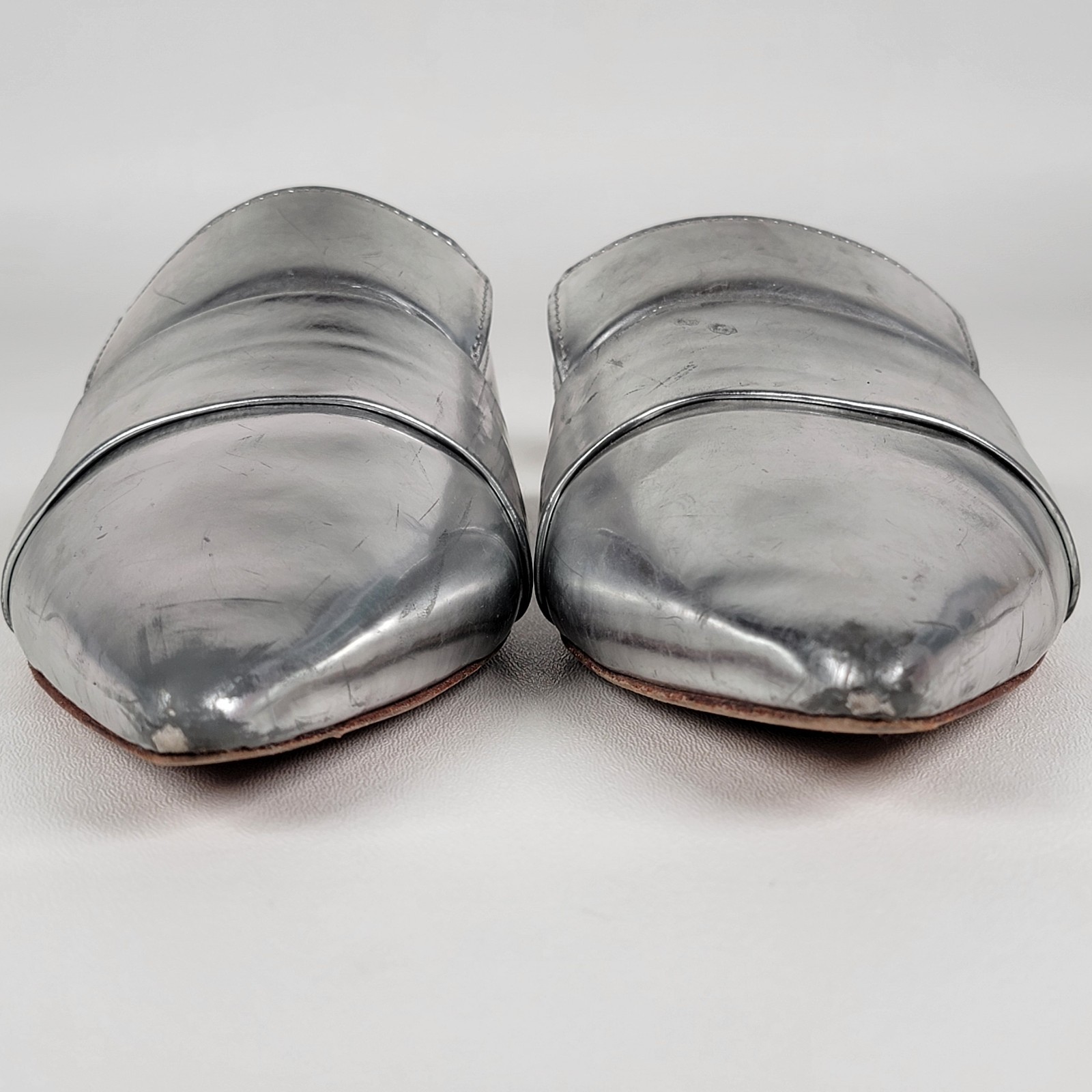  Tory Burch Rosalind Metallic Leather Flat Slipon Mules Women Shoe 8 M thumbnail 3