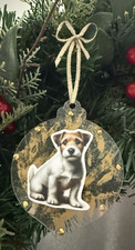 Handmade Jack Russell Terrier Puppy Christmas Ornament   Dog Lover Decor Gift