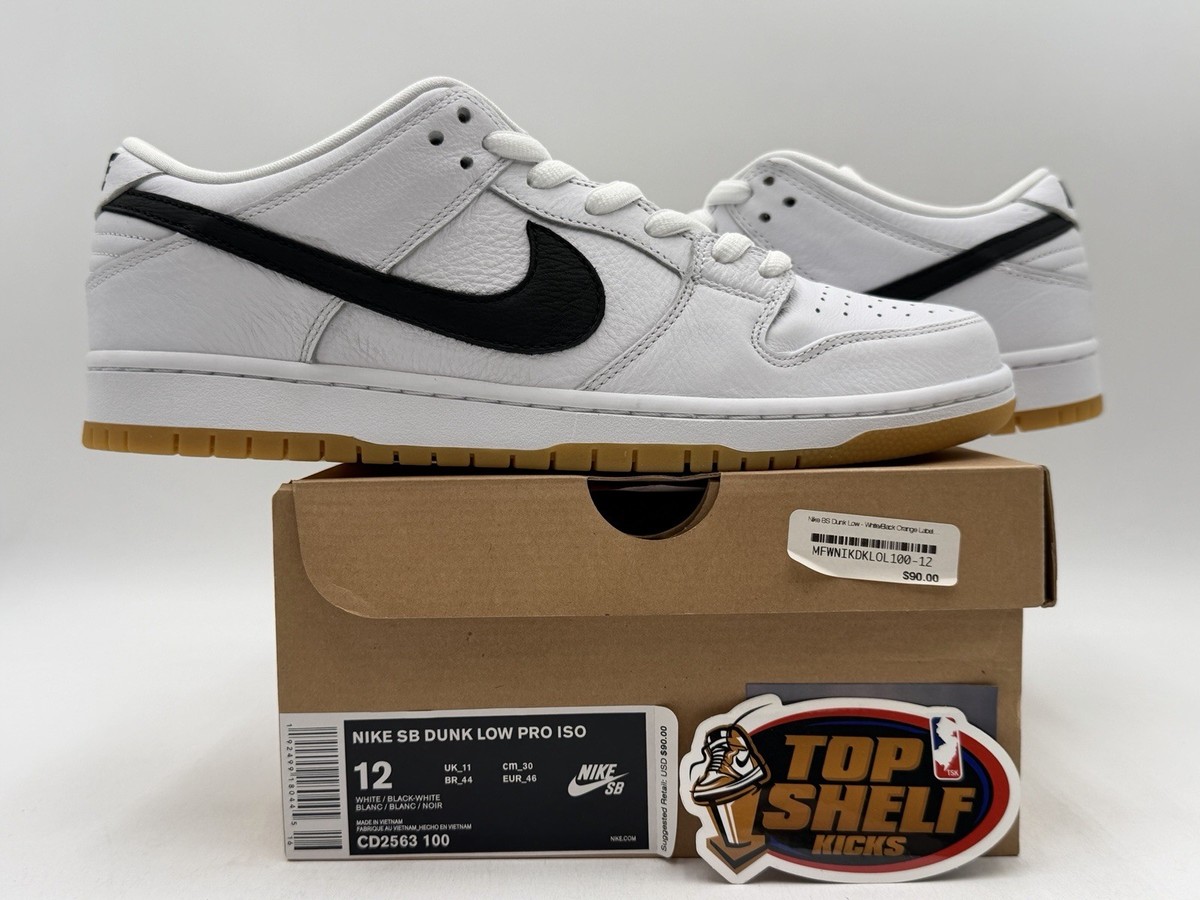 NIKE SB DUNK LOW PRO ISO us9 新品未使用 New Nike Dunk Low SB ISO Orange Label 2019 Size 12 Rare Authentic