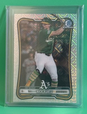 2026 Bowman Chrome Baseball Nick Kurtz #10 Mojo Refractor Athletics