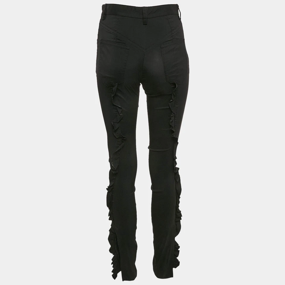 Брюки с оборками Louis Vuitton черные креп S - Изображение 3 из 4